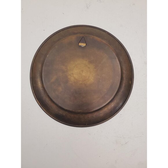 Vintage Hammered copper Embossed Design Wall Plate Wall Hanging Collectible - Picture 6 of 10